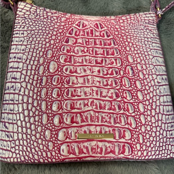 Brahmin Pink Crocodile Embossed Shoulder Bag Set - Picture 3 of 12